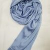 Plain Satin Silk Scarf - Grey Plain Satin Silk Scarf - Grey