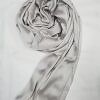 Plain Satin Silk Scarf - Light Grey Plain Satin Silk Scarf - Light Grey