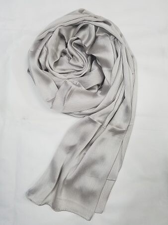 Plain Satin Silk Scarf - Light Grey Plain Satin Silk Scarf - Light Grey