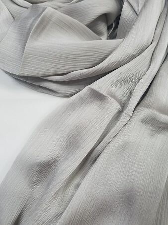 Plain Satin Silk Scarf - Light Grey Plain Satin Silk Scarf - Light Grey