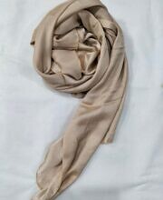 plain satin silk scarf nude