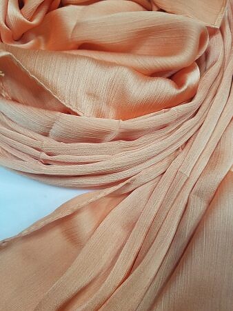 Plain Satin Silk Scarf - Orange Plain Satin Silk Scarf - Orange