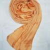 Plain Satin Silk Scarf - Orange Plain Satin Silk Scarf - Orange
