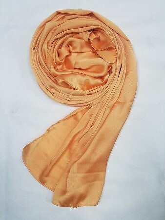 Plain Satin Silk Scarf - Orange Plain Satin Silk Scarf - Orange
