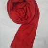 Plain Satin Silk Scarf - Red