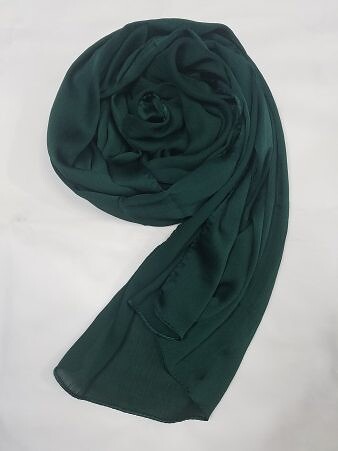 Plain Satin Silk Scarf - Sea Green