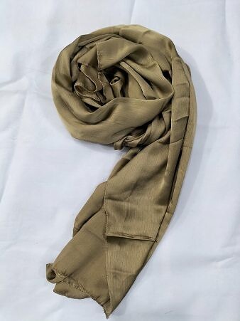 Satin Silk Scarf - Camel