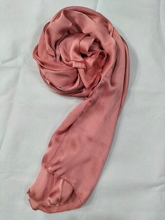 Satin Silk Scarf - Tea Pink Satin Silk Scarf - Tea Pink