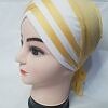 Criss Cross Multi Color Tie Back Bonnet - White and Cream Criss Cross Multi Color Tie Back Bonnet - White and Cream