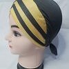 Criss Cross Multi Color Tie Back Bonnet - Yellow and Grey Criss Cross Multi Color Tie Back Bonnet - Yellow and Grey