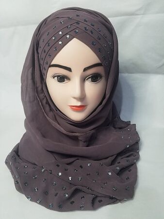 Criss Cross Ready to Wear with Stones - Nude