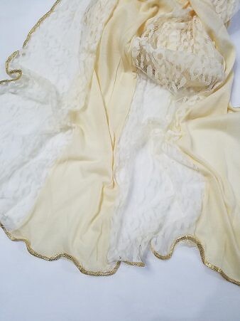 Lace Lawn Scarf - Cream Lace Lawn Scarf - Cream