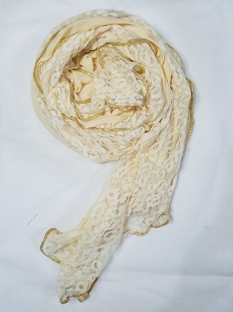 Lace Lawn Scarf - Cream Lace Lawn Scarf - Cream