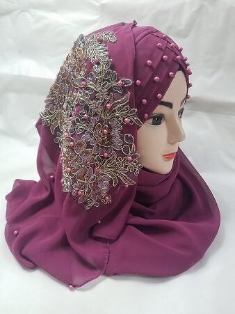 Pearl Ready to Wear with Bunch - Violet