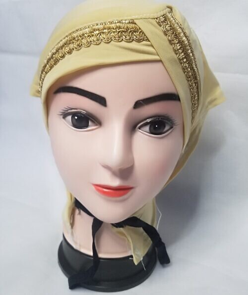 side parting cap with lace light yellow front picture