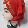 Side Parting Cap with Lace - Red