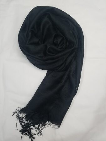 Silk Printed Scarf - Black