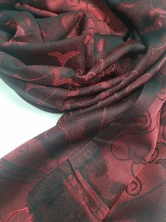 Silk Printed Scarf - Maroon Silk Printed Scarf - Maroon