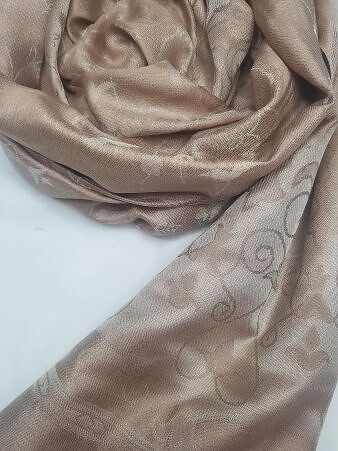 Silk Printed Scarf - Nude Silk Printed Scarf - Nude