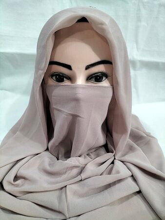 Niqab Ready to Wear - Dirty Brown