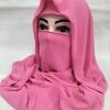 Plain Niqab Ready to Wear - Rose Pink