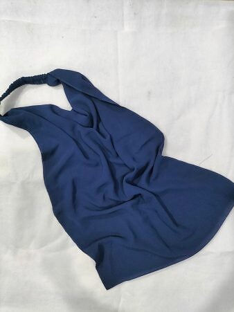 Elastic Half Niqab - Navy Blue