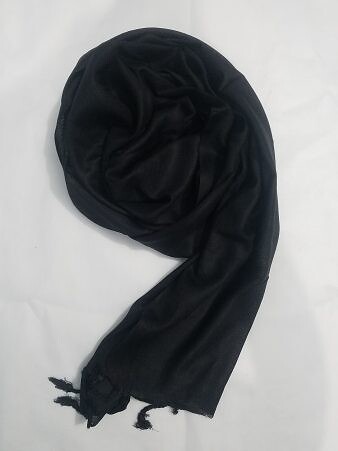 Plain Viscose Scarf - Black Plain Viscose Scarf - Black