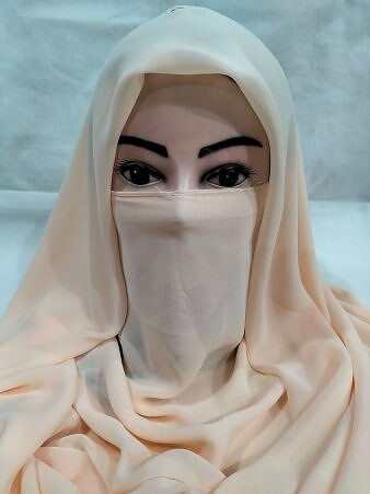 Niqab Ready to Wear - Light Peach