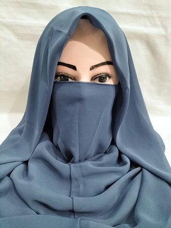 Niqab Ready to Wear - Slate Grey