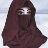 Plain Niqab Ready to Wear - Burgundy