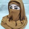 Plain Niqab Ready to Wear - Caramel Brown