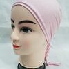 Plain Tie Back Bonnet Cap - Light Pink
