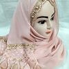Embroidered Ready to Wear Hijab - Tea Pink Embroidered Ready to Wear Hijab - Tea Pink