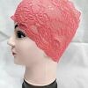 Lace Hijab Band - Coral Red Lace Hijab Band - Coral Red