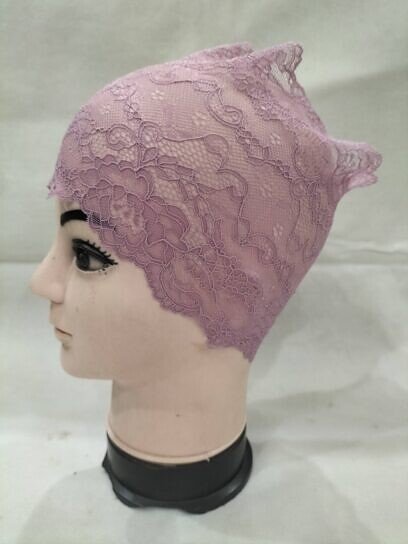 Lace Hijab Band - Mauve