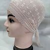 Lace Tie Back Bonnet Cap - Light Peach Lace Tie Back Bonnet Cap - Light Peach