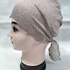 Lace Tie Back Bonnet Cap - Slate Grey Lace Tie Back Bonnet Cap - Slate Grey