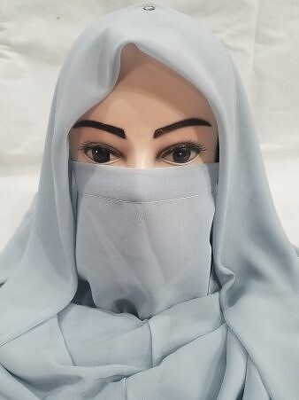 Niqab Ready to Wear - Blizzard Blue Niqab Ready to Wear - Blizzard Blue