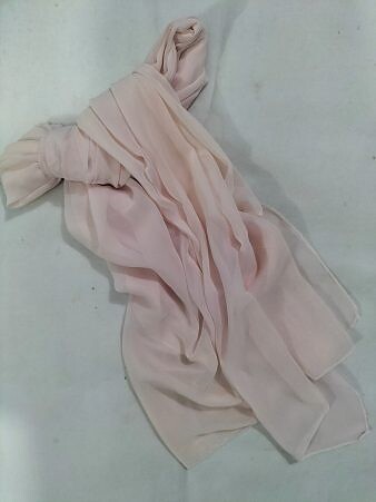 Plain Chiffon Scarf - Light Pink