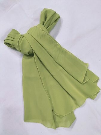 Plain Chiffon Scarf - Olive Green Plain Chiffon Scarf - Olive Green