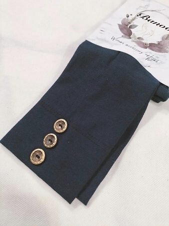 Button Sleeves - Navy Blue