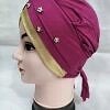 Fancy Criss Cross Tie Back Bonnet - Deep Pink Fancy Criss Cross Tie Back Bonnet - Deep Pink