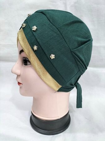 Fancy Criss Cross Tie Back Bonnet - Sea Green Fancy Criss Cross Tie Back Bonnet - Sea Green