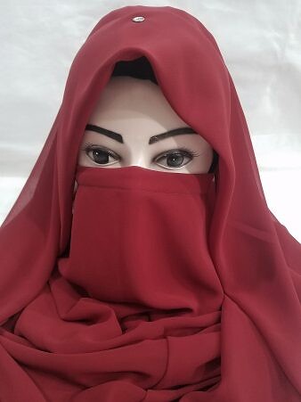 Niqab Ready to Wear - Maroon