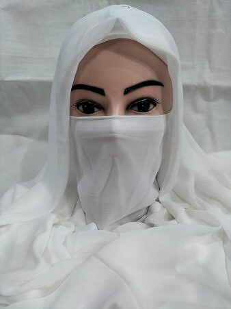 Plain Niqab Ready to Wear - Off White