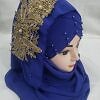 Pearl Ready to Wear with Fancy Bunch - Royal Blue 2