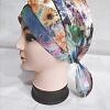 Printed Criss Cross Tie Back Bonnet - Print 2