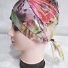Printed Criss Cross Tie Back Bonnet - Print 6