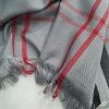 Checkered Viscose Scarf - Grey