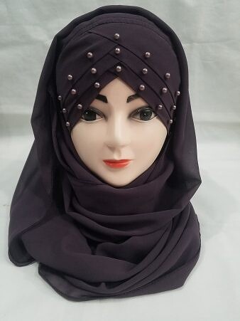 Chiffon Pearl Ready To Wear - Brown Chiffon Pearl Ready To Wear - Brown